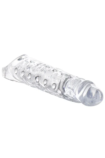 Size Matters 10.75" Clear Penis Extension Sleeve with Ball Strap — image 2 of 4