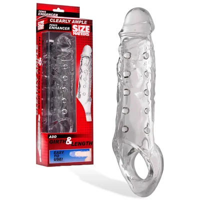 size matters clearly ample 65 penis enhancer sheath