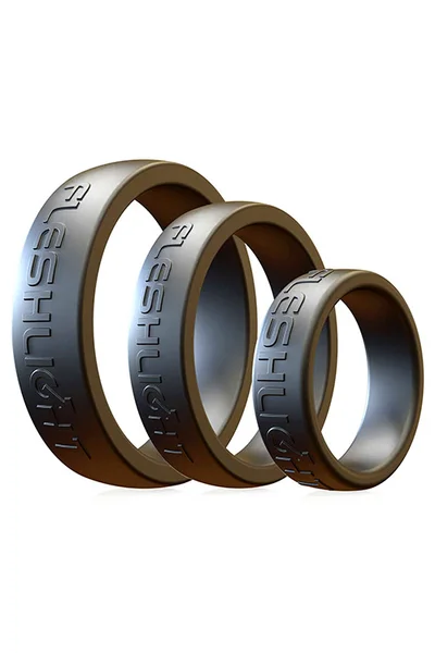FleshLight 3 Piece Fleshbands Silicone Cock Ring Set — image 3 of 4