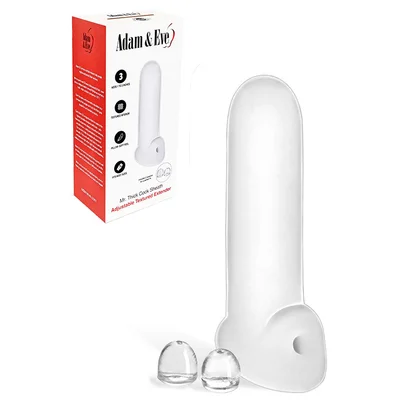 adam and eve mr thick 85 penis extension with ball strap spacers
