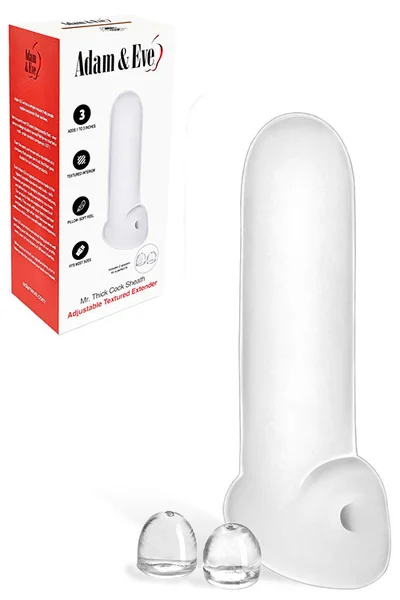 Adam and Eve Mr Thick 8.5" Penis Extension with Ball Strap & Spacers — image 4 of 9