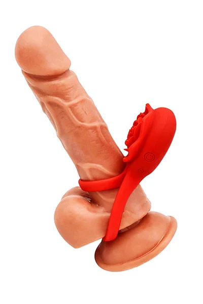 Adam and Eve Double Ring Vibrating Rose 2.25" Couples Ring — image 4 of 6