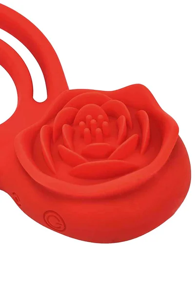 Adam and Eve Double Ring Vibrating Rose 2.25" Couples Ring — image 3 of 6