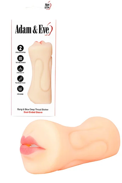 Adam and Eve Bang & Blow 7.5" Deep Throat Double Ended Stroker — image 5 of 12