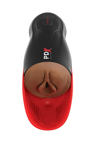PDX Fap O Matic 2 Sucking, Vibrating 10.5" Vulva Masturbator with Ball Massage — image 2 of 2