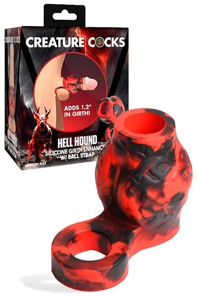 Creature Cocks Hell Hound 2.7" Silicone Penis Sleeve & Ball Stretcher — image 6 of 10