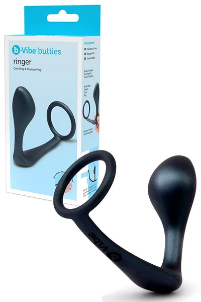 B-Vibe Ringer 4.1" Cock Ring & Prostate Plug — image 7 of 12