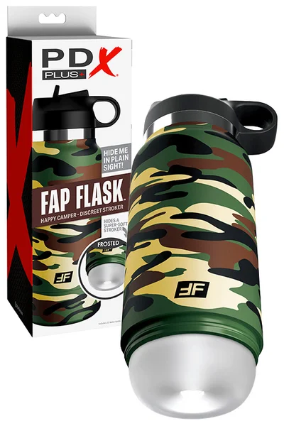 PDX Plus Fap Flask Happy Camper 9.4" Discreet Water Bottle Stroker — image 7 of 10