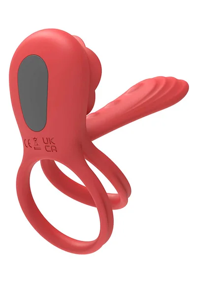 Adam and Eve Rose 2.1" Vibrating Double Cock Ring — image 3 of 5