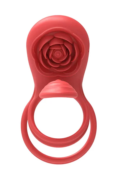 Adam and Eve Rose 2.1" Vibrating Double Cock Ring — image 2 of 5
