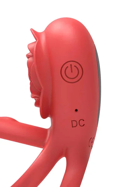 Adam and Eve Rose 2.1" Vibrating Double Cock Ring — image 4 of 5