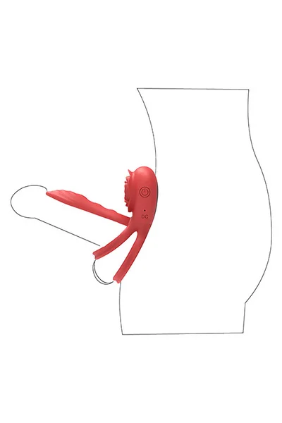 Adam and Eve Rose 2.1" Vibrating Double Cock Ring — image 5 of 5
