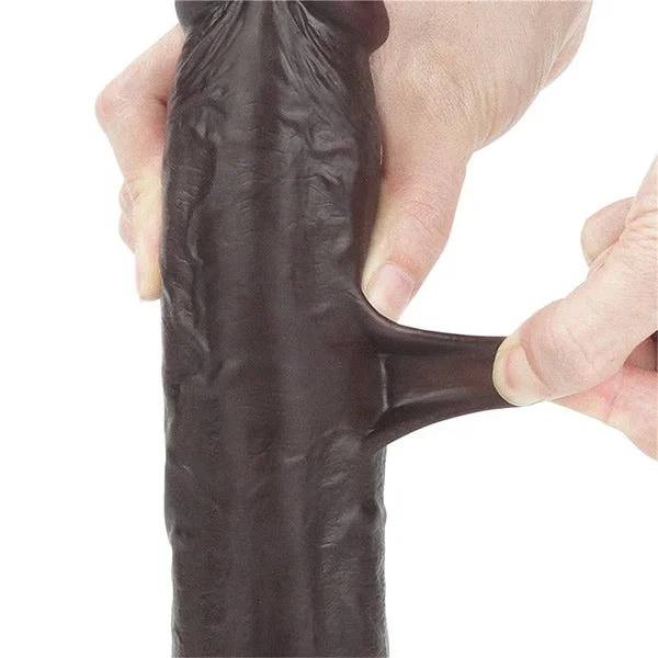 Lovetoy Sliding Skin 9-Inch Dual Layer Bendable Dong — image 10 of 13