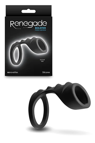 nsnovelties Renegade Bolster 3.7" Penis Harness with Cock Ring & Textured Sheath — image 3 of 4