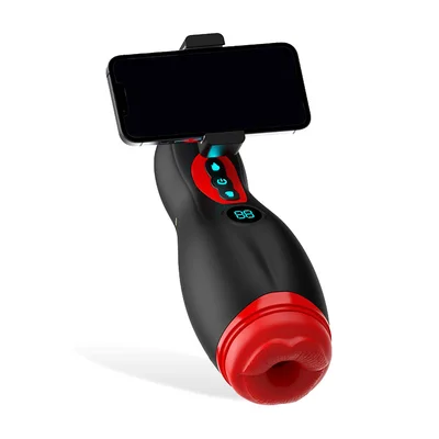 teazers 63 heated masturbator with suction vibration phone mount