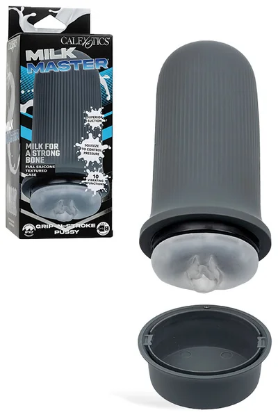 Calexotics Milk Master Grip N Stroke Pussy 5.5" Squeezable Vibrating Masturbator — image 13 of 18