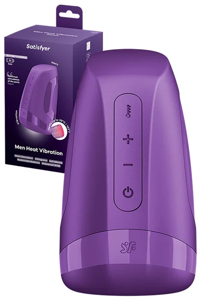 Satisfyer Men Heat 5.5" Battery Operated Warming & Vibrating Masturbator — image 8 of 13