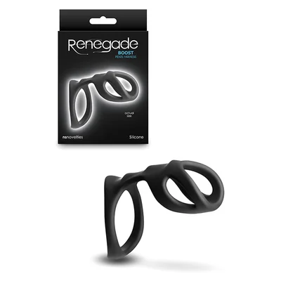 nsnovelties renegade boost 43 penis harness with cock ring textured sheath