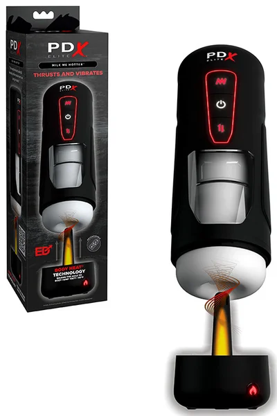 PDX Milk Me Hotter 10.5" Heating, Thrusting & Vibrating Masturbator — image 6 of 10