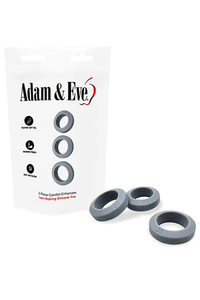 Adam and Eve Silicone 3 Piece Cock Ring Set — image 4 of 6