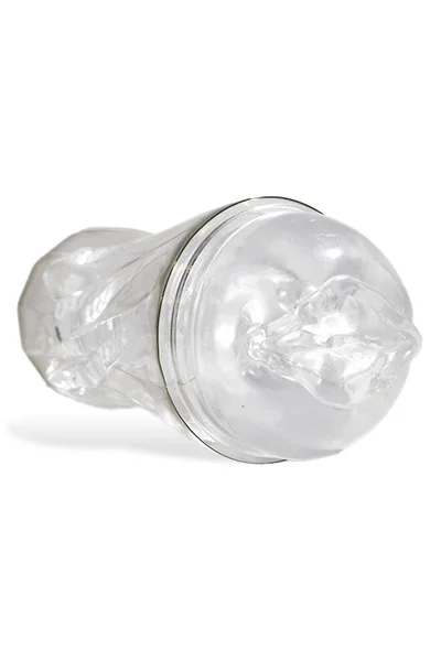 Adam and Eve Adam's 7" Textured Crystal Clear Stroker — image 7 of 9