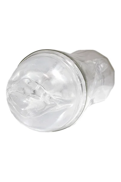 Adam and Eve Adam's 7" Textured Crystal Clear Stroker — image 2 of 3