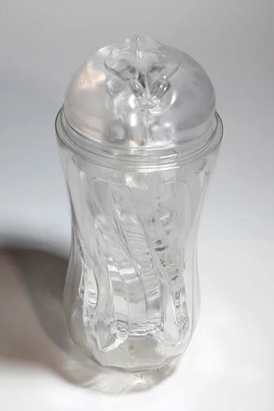 Adam and Eve Adam's 7" Textured Crystal Clear Stroker — image 3 of 3