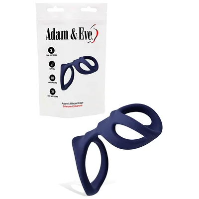 adam and eve adams 45 ribbed cock and ball cage