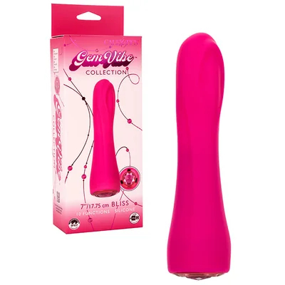 calexotics bliss 7 silicone classic vibrator with gem base
