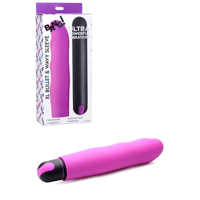 bang xl 98 vibrating bullet with wavy silicone sleeve