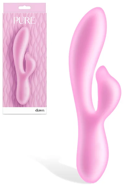 nsnovelties Pure Dawn Dual Layered Silicone 7.1" Rabbit Vibrator — image 4 of 6