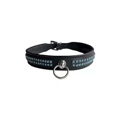 adjustable gem encrusted collar