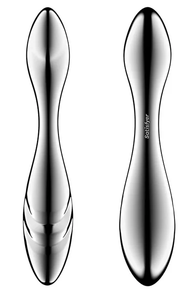 Satisfyer Pure Gravity 3 Weighted 8.2" Stainless Steel Dildo — image 3 of 10