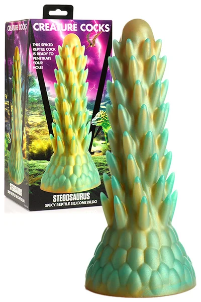Creature Cocks Stegosaurus 7.6" Silicone Spiky Reptilian Monster Dildo — image 6 of 10