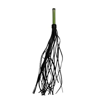 glass embellished soft leather flogger