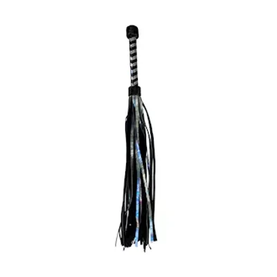 shiny leather and suede flogger