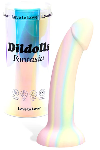 Lovely Planet Dildolls Fantasia Liquid Silicone Glow In the Dark 7" Dildo — image 4 of 9