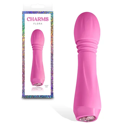 nsnovelties flora 53 compact wand massager with led heart base
