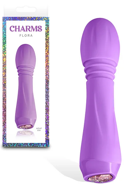 nsnovelties Flora 5.3" Compact Wand Massager with LED Heart Base — image 3 of 4