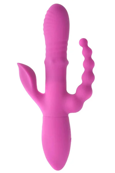 Adam and Eve The 4 Gasm 9" Beaded Triple Stimulation Rabbit Vibrator — image 7 of 18