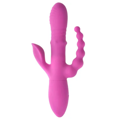 adam and eve the 4 gasm 9 beaded triple stimulation rabbit vibrator