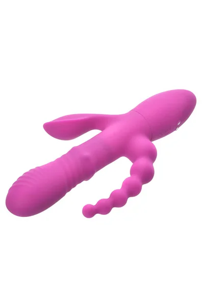 Adam and Eve The 4 Gasm 9" Beaded Triple Stimulation Rabbit Vibrator — image 2 of 6