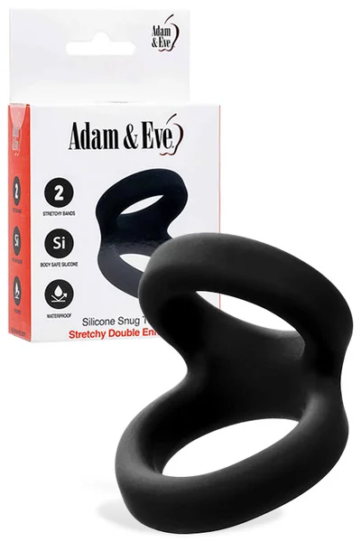 Adam and Eve Silicone Snug Tugger 2.25" Dual Cock Ring — image 5 of 6