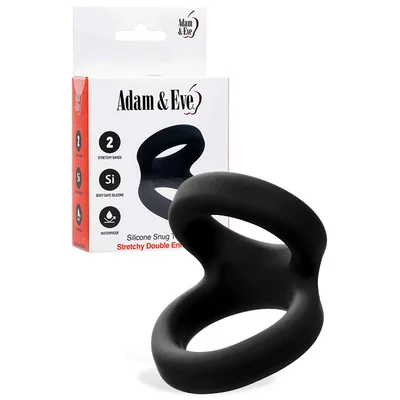 adam and eve silicone snug tugger 225 dual cock ring
