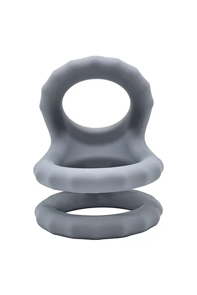 Adam and Eve Adam's 2.7" Triple Ring Ridged Silicone Cock And Ball Cage — image 3 of 4