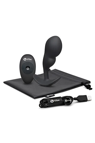 B-Vibe P Spot Snug Plug 4.7" Weighted Prostate Massager with Remote Control | 145g (5.1oz) — image 2 of 12