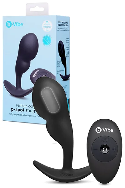 B-Vibe P Spot Snug Plug 4.7" Weighted Prostate Massager with Remote Control | 145g (5.1oz) — image 7 of 12