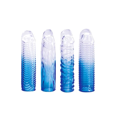 adam and eve sapphire 4 piece 65 penis sleeve set