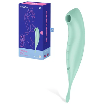satisfyer twirling pro plus app controllable hybrid 8 air pulse clitoral stimulator