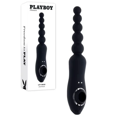 playboy let it bead 91 double ended clitoral stimulator and anal beads